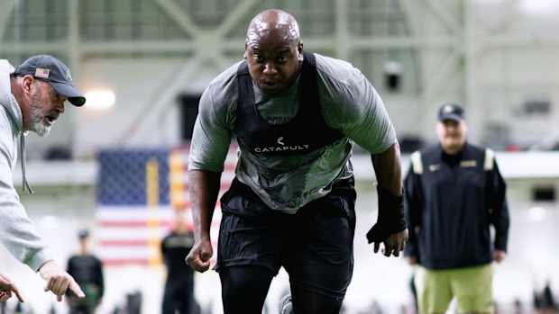 Colorado's Tyler Brown in practice